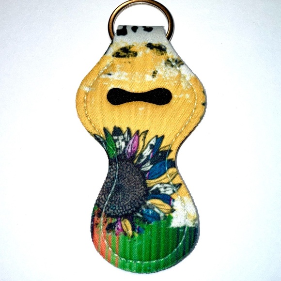 NWOT-Colorful Lip Balm Holder Keychains (5) - Picture 6 of 7